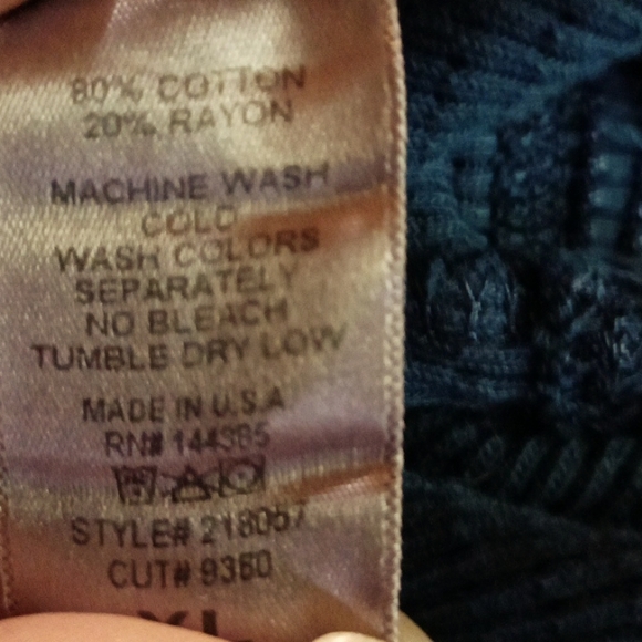 ABLE Blue Henley Waffle Knit Dress Size XL - Picture 5 of 5